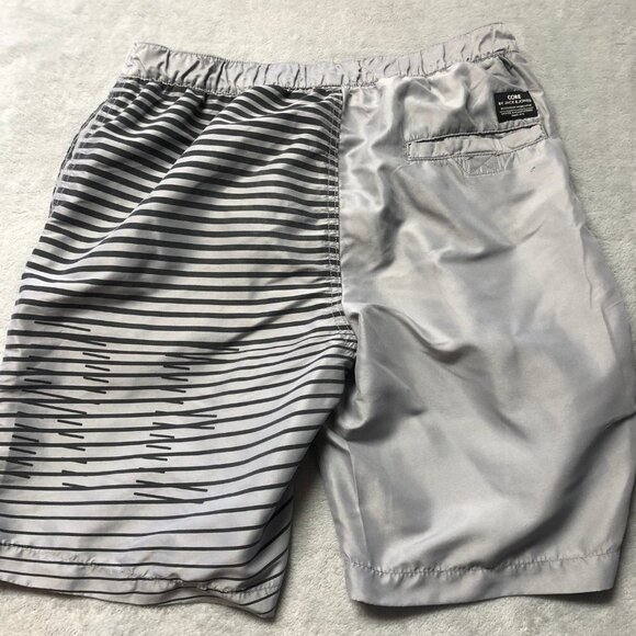 Jack & Jones Grey & Black Board Shorts Size Small - Picture 2 of 9